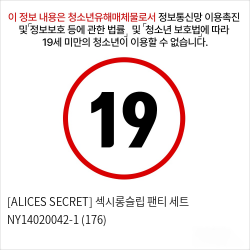 [ALICES SECRET] 섹시롱슬립 팬티 세트 NY14020042-1 (176)