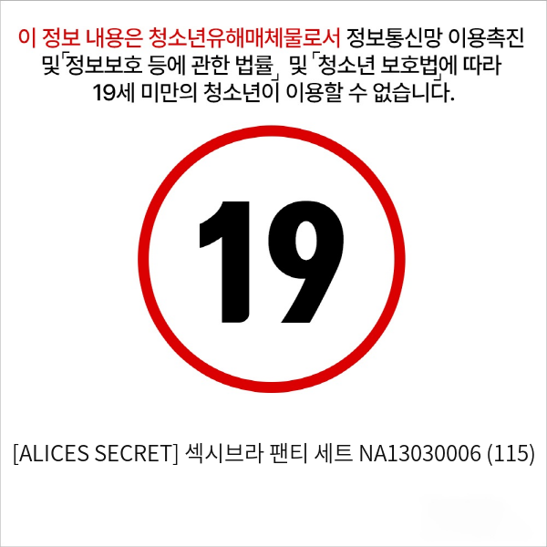 [ALICES SECRET] 섹시브라 팬티 세트 NA13030006 (115)